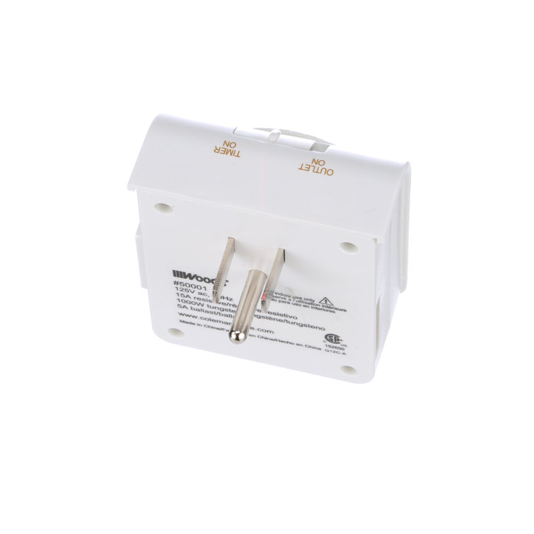 Woods 50001 Indoor 24 Hour Heavy Duty Grounded Mechanical Timer: Plug In  Timers (078693500015-1)