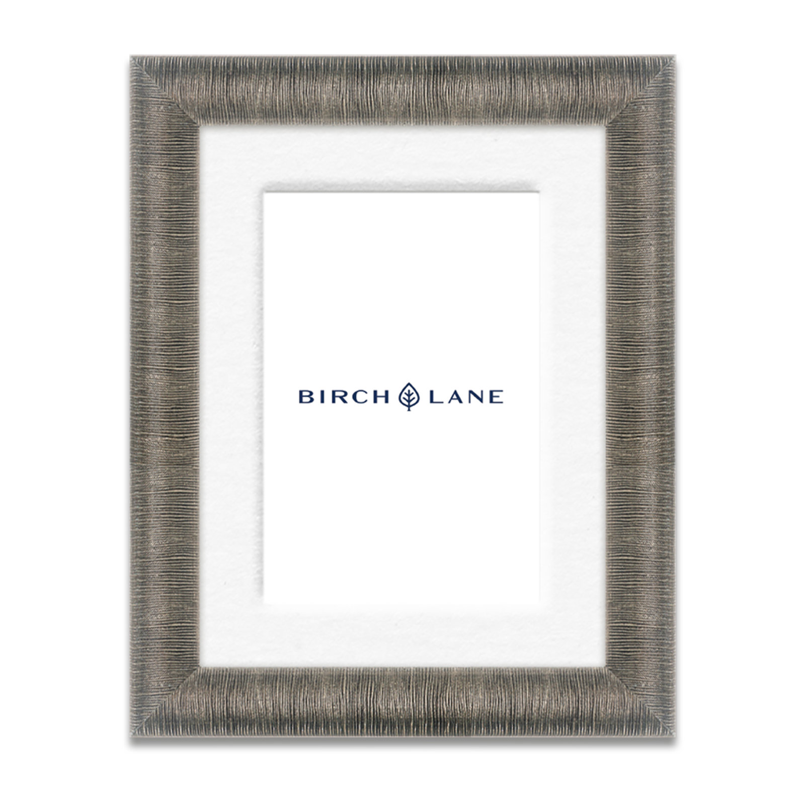 Chopra Wood Picture Frame with Mat, Fog, 5" x 7"