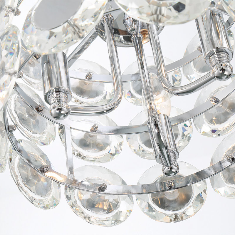 Perrene 3 light Chandelier in Chrome