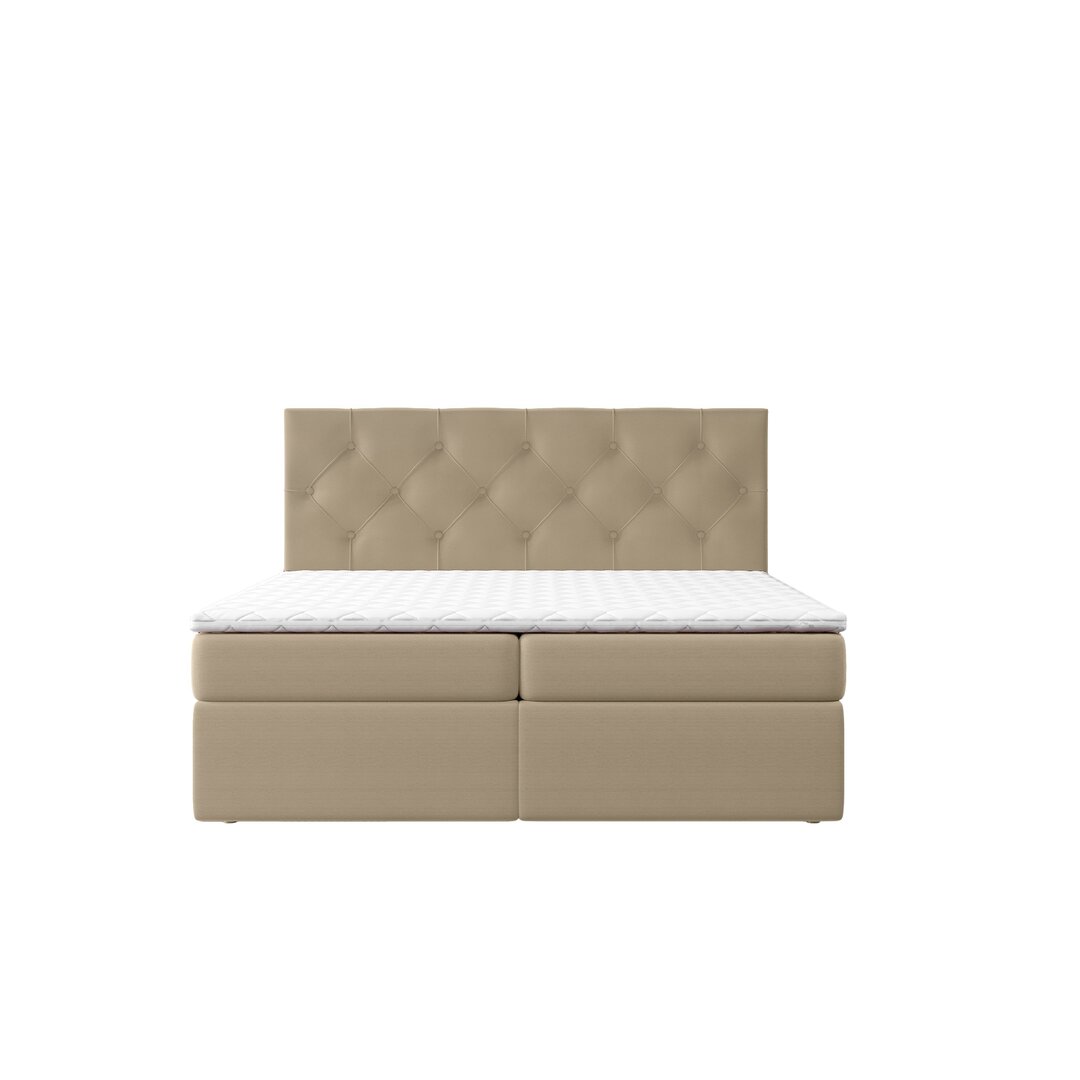 Boxspringbett Gagnon mit Topper und Bettkasten