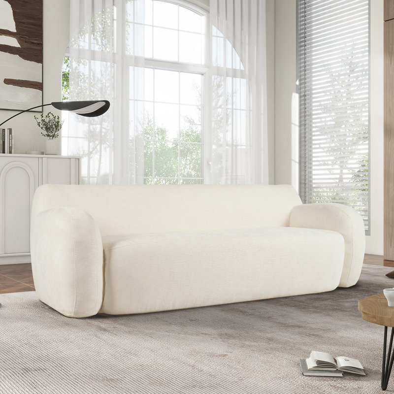 Canapé rembourré 3 places Coren, Beige