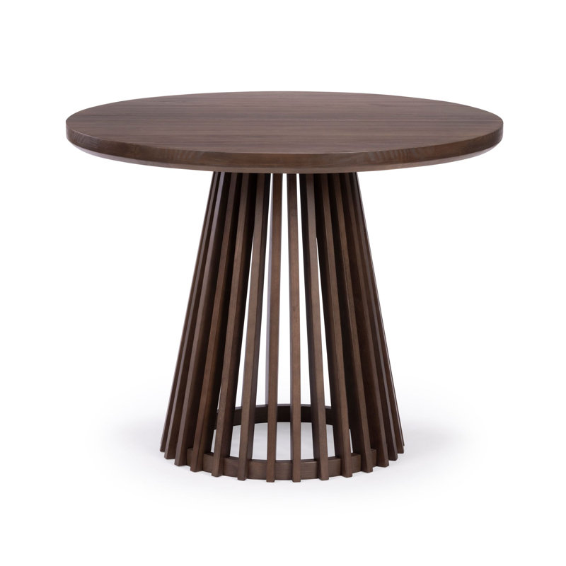 Lido 38 in Solid Wood Round Dining Table, 30”H x 47”L x 47”W, Walnut