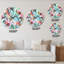 Libellule exotique sur fond tropical - horloge murale bohémienne et éclectique-59914889