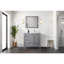 Meuble-lavabo gris patiné 36 po X P 22 po D, décalage à droite