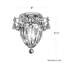 Bagatelle 1 Light 9.5in x 8in Semi-Flush Mount in French Gold with Clear Radiance Crystals-1454246378-1454246377