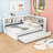 Denni Full Size Daybed with Twin Trundle, USB Charging Ports and Device Shelves-661384058