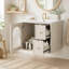Meuble-lavabo de 61 cm avec lavabo en céramique, armoire murale à 1 porte et 2 tiroirs, structure en bois massif et MDF, style moderne et luxueux, noir-2030300377