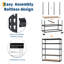 Étagère de garage robuste à 5 niveaux, support de rangement réglable en métal 2000 LBS, tablettes utilitaires sans boulons pour sous-sol et garde-manger, modèle divisé, 72 x 24 x 60 po, noir-1892175382-1892174312