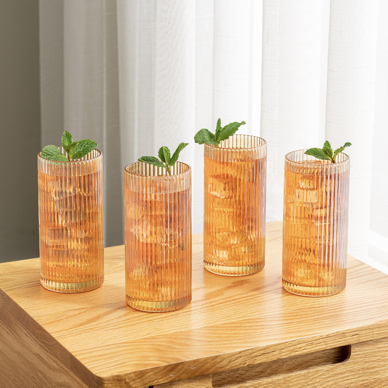 Ensemble de 4 verres à vin Amber