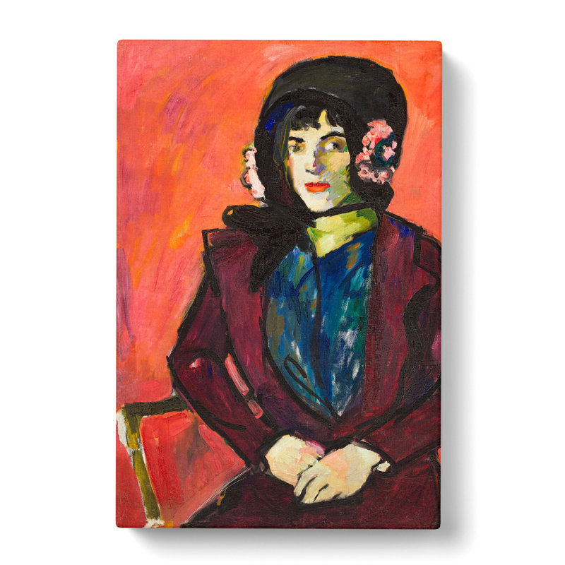 Portrait of a Woman by Henry Lyman Sayen - Wrapped Canvas Painting, 60cm H x 40cm W x 3cm D