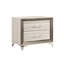 Table de chevet blanche Modern Star - finition blanche, espace de rangement spacieux, DEL intégrée, 2 tiroirs, glissières à double tiroir avec flair, rangement, DEL, et