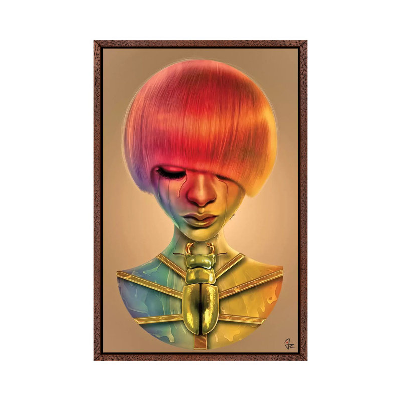 The Gold Bug 1 Piece Wall Art on Canvas, 101.6 cm H x 66.04 cm W, Classic Brown Wood Framed Canvas