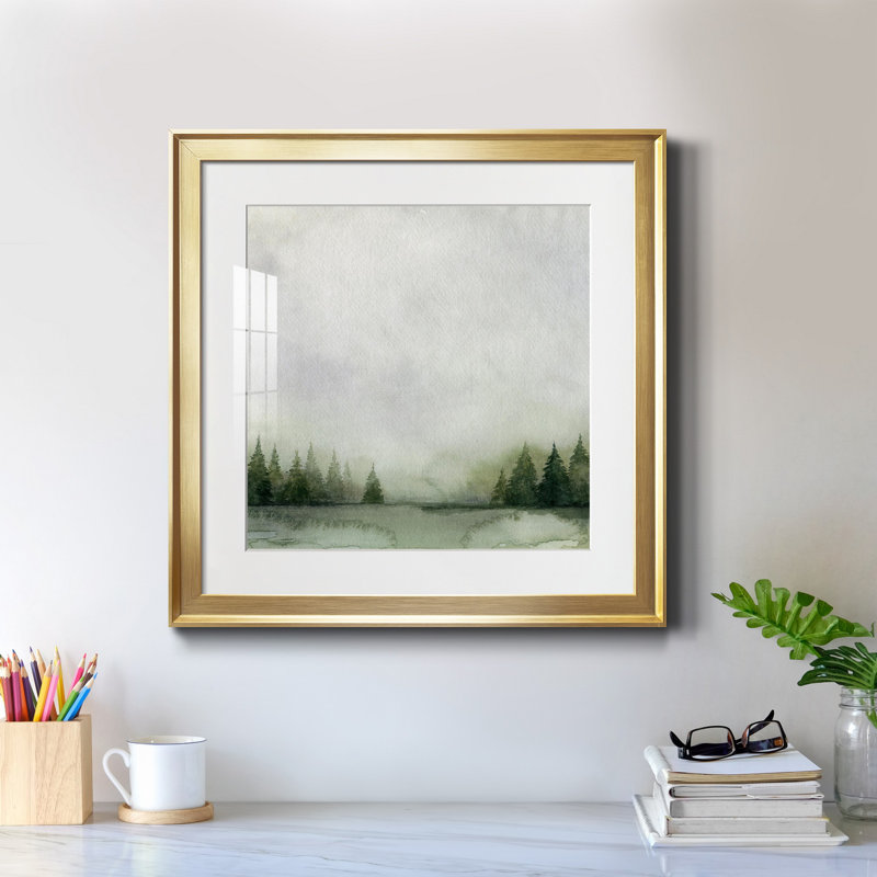 Toile encadrée Timberline I-Premium - prête à être accrochée, H 26,5 po x l 26,5 po x P 1,5 po, Papier avec cadre doré, Blanc