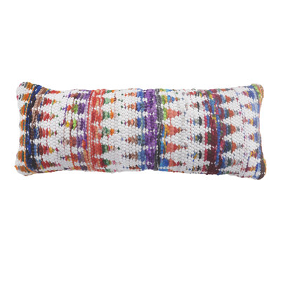 Chindi Handmade Chevron Multicolor Cotton Throw Pillow