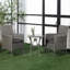 Wicker and Steel Patio Dining Set Table,-1011681984-1011681985