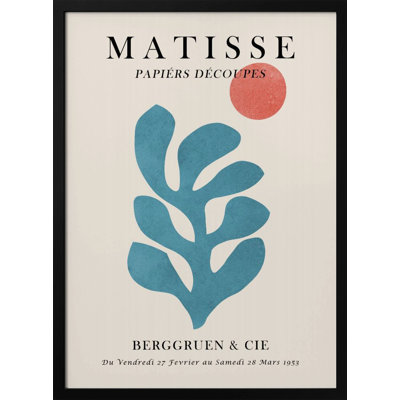 "Matisse floral", art mural texturé encadré
