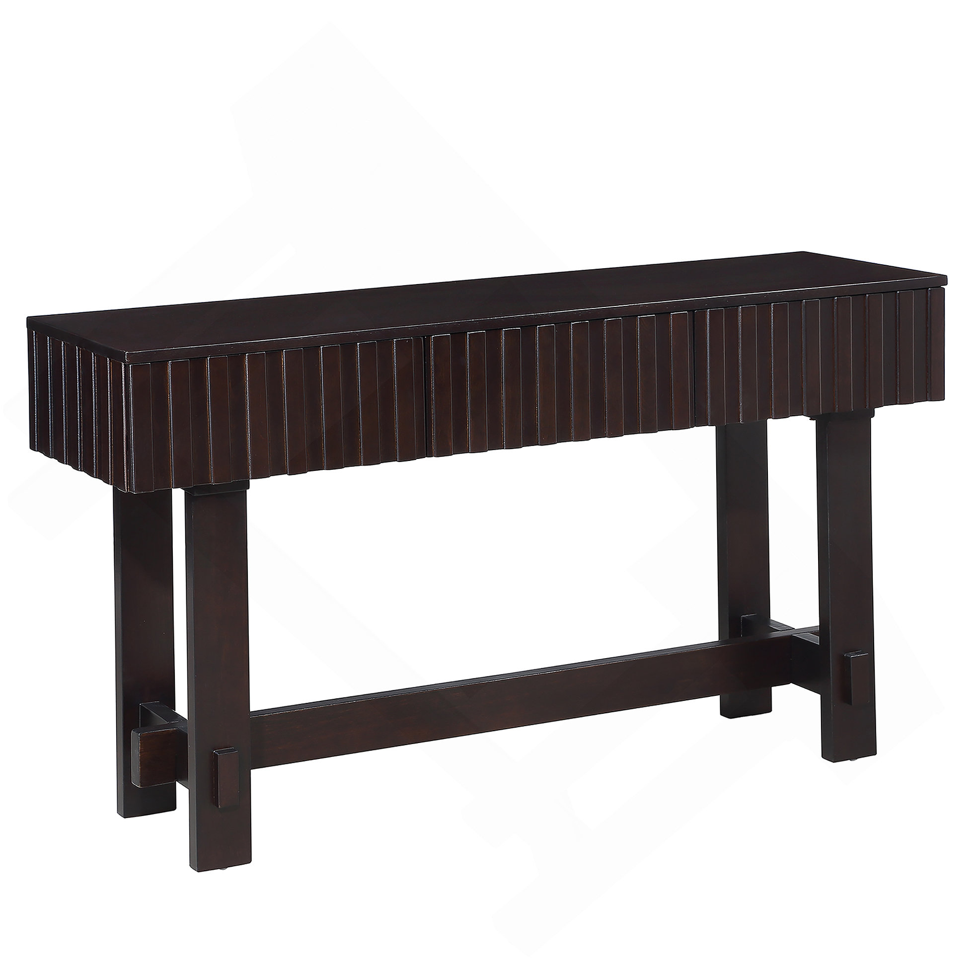 Latitude Run® 52 inch Sofa Table with Storage Drawers, Mid Century ...