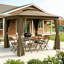 Abri à baldaquin élégant, pavillon de jardin extérieur, pavillon de jardin à toit souple-126368250