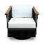  Chaise pivotante avec coussins Linden