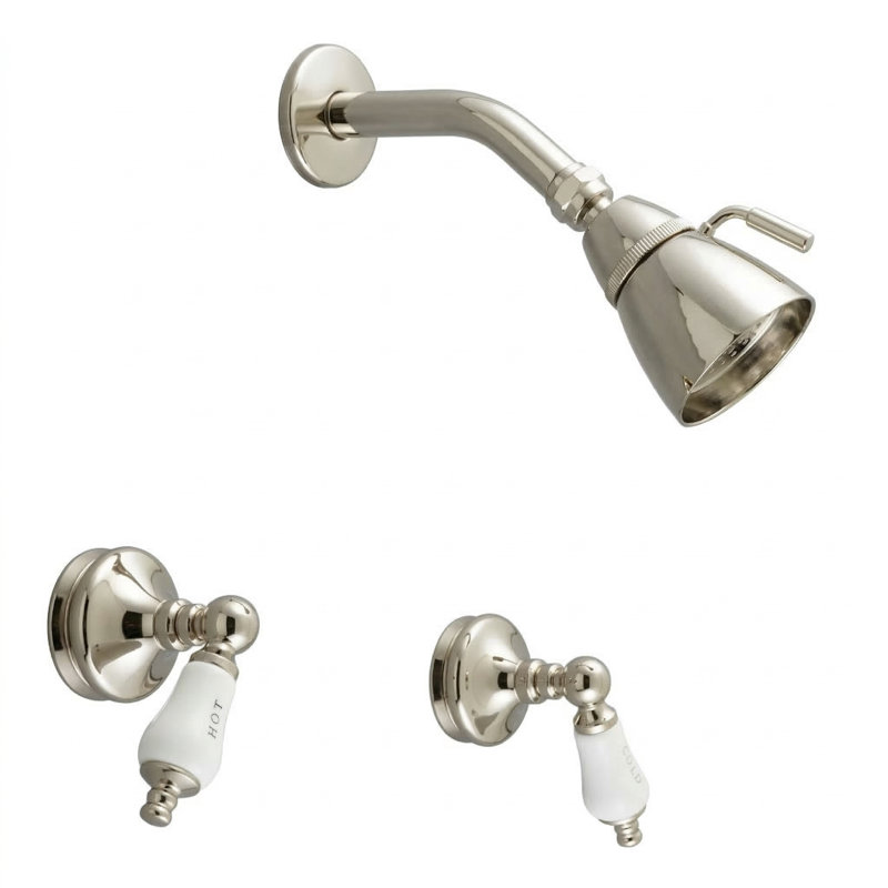 Ensemble de douche encastré avec poignées levier Sacramento par Strom Living, Unlacquered Polished Brass