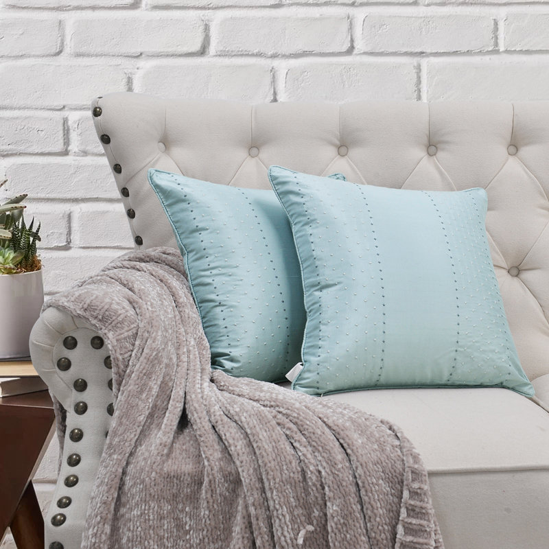 Square Throw Pillow Cover, Blue