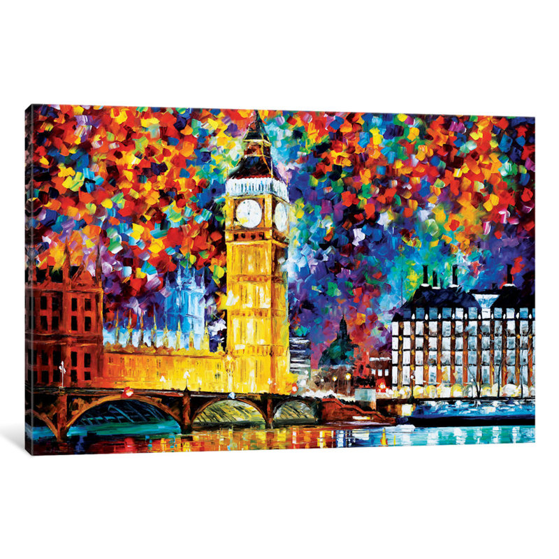 « big ben london 2012 », reproduction d’art sur toile tendue, H 12 po x l 18 po x P 1,5 po