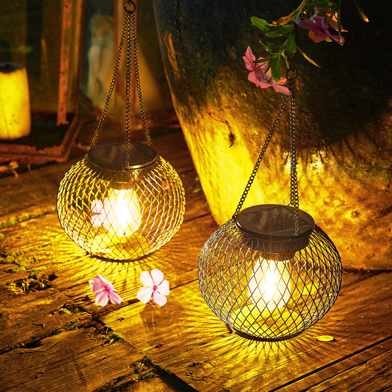 Solar Lanterns Outdoor Waterproof, Brighter Hanging Solar Lantern Lights For Outside, Auto On/off Lanterns