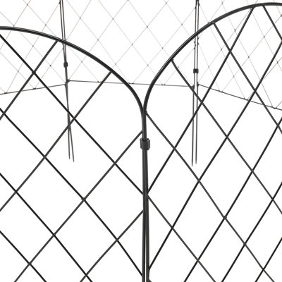 Briggette 42cm H x 31cm W Metal Fencing with 10 Panel(s) Included