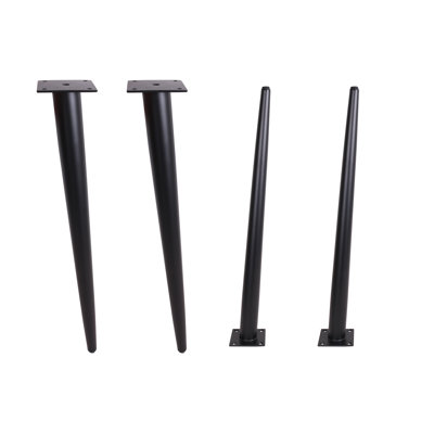 4Pcsx 34'' Angled Tapered Counter Legs Vintage Mid Century Modern Legs. Dining Table Legs.metal Cabinet Legs,Chair Leg,Ottoman Legs,Black