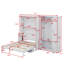 Grand lit escamotable mural avec placard