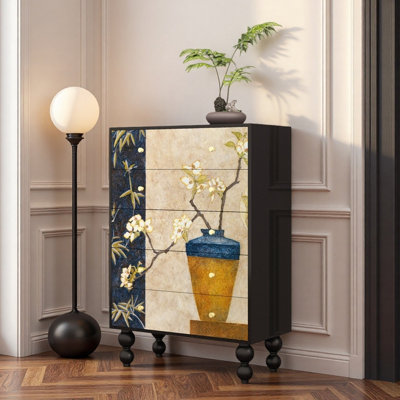 Armoire console en bois massif French French
