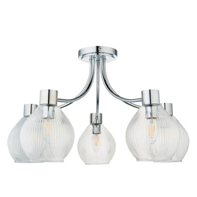 Glass Semi Flush Mount