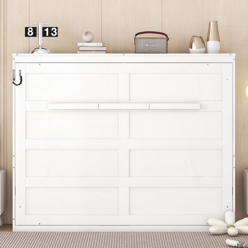 Lit escamotable Murphy, Double, Blanc