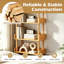 Book Display Bookcase with Solid Wood Posts-2108817190