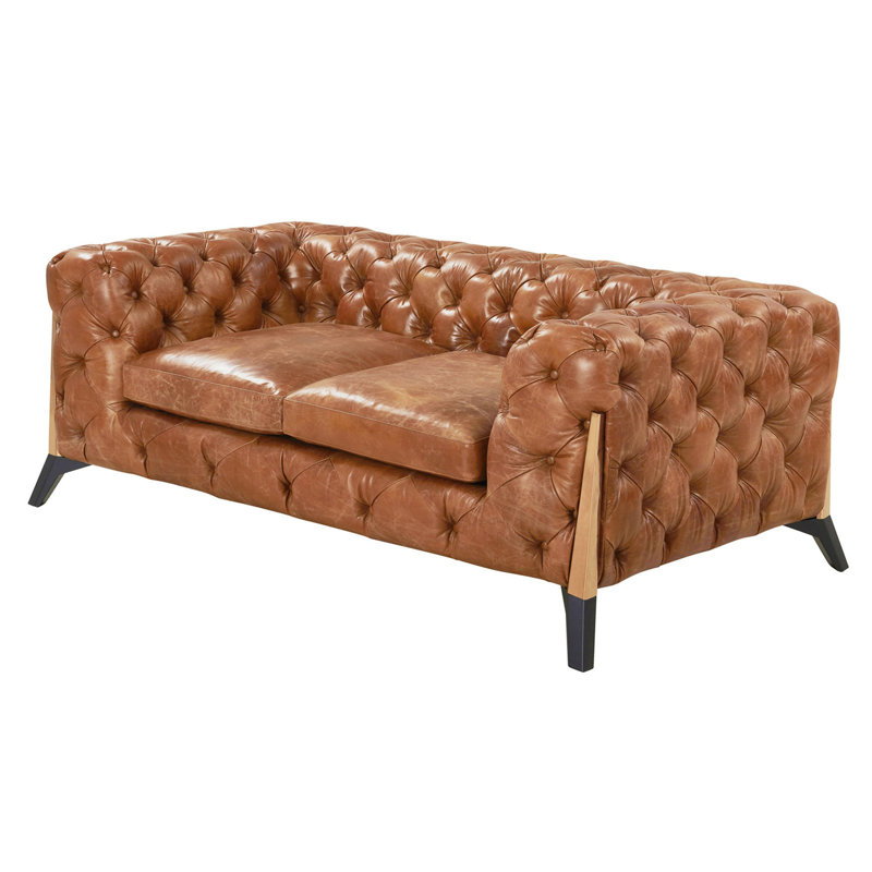 Olivia 69" Leather Loveseat