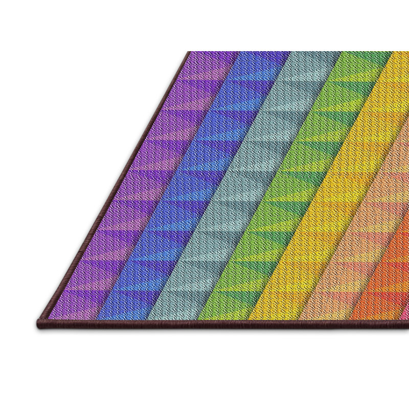 Tapis abstrait rose / rouge / brun, Rectangle 5 pi x 8 pi