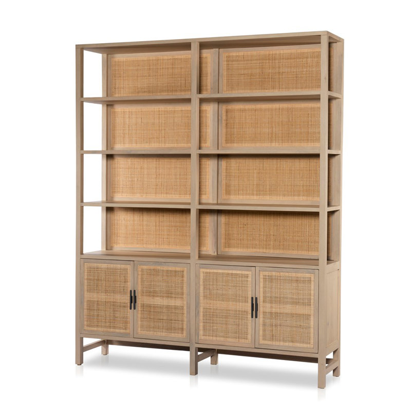 Caprice Solid Wood Bookcase, Natural Mango