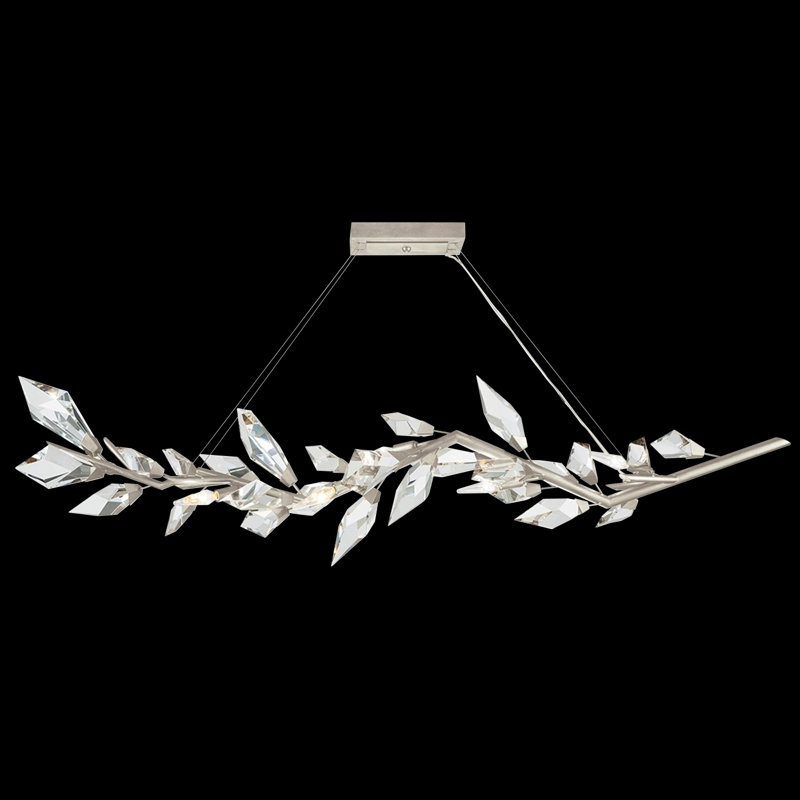 Luminaire suspendu linéaire 63,5 po Foret, Argent