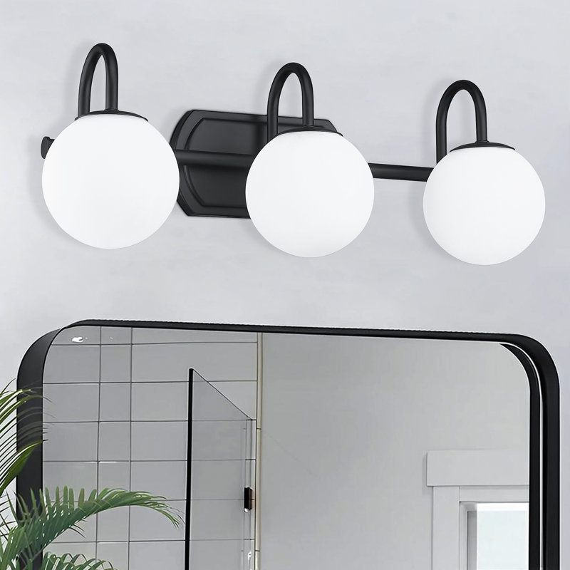 Éclairage pour salle de bain Dianela, Noir
