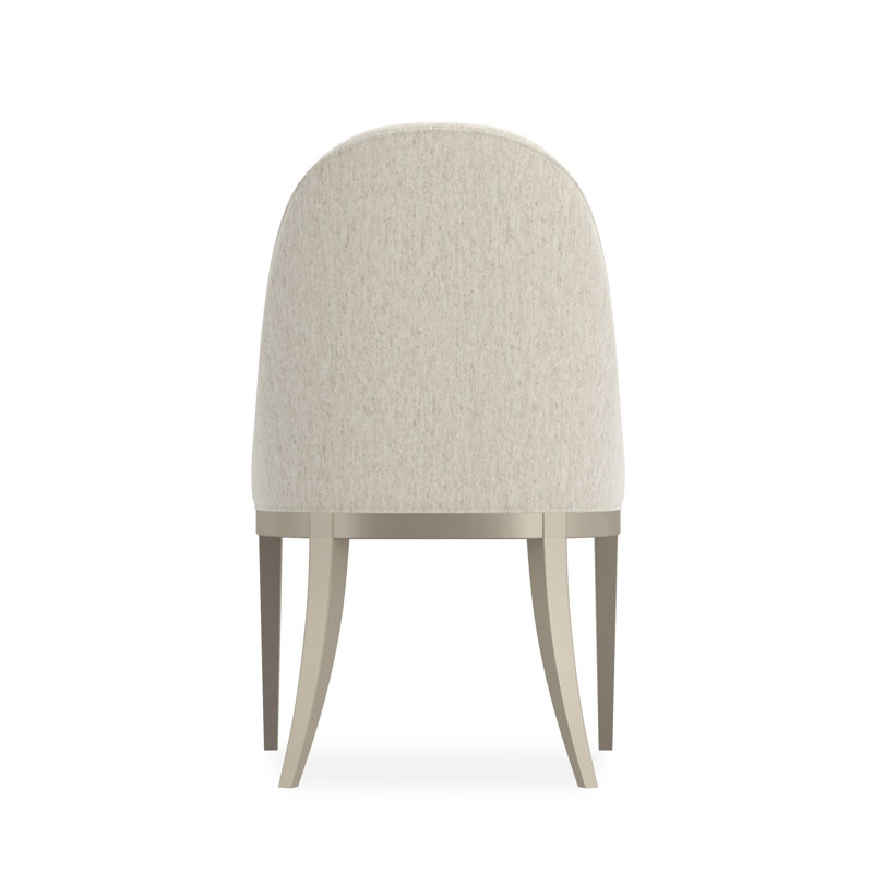 Caracole Classic Upholstered Dining Chair, Soft Silver, Beige