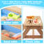 Table de pique-nique d'extérieur en bois 3 en 1 avec parasol, sable convertible et wate, certification Grey Astm et Cpsia-130203153