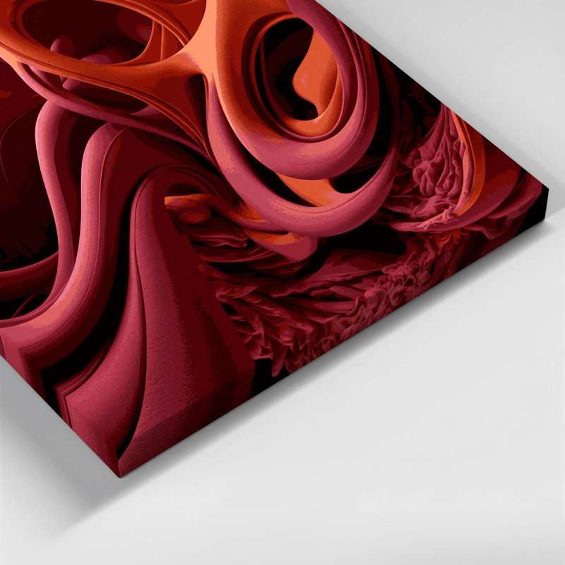 Art mural sur toile Biomorphic Abstraction 85, H 12 po x l 18 po