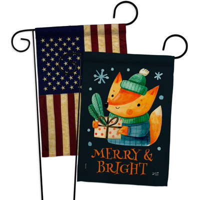 Drapeau de jardin en polyester 1 face x 1 pi 7 pi Winter Yard