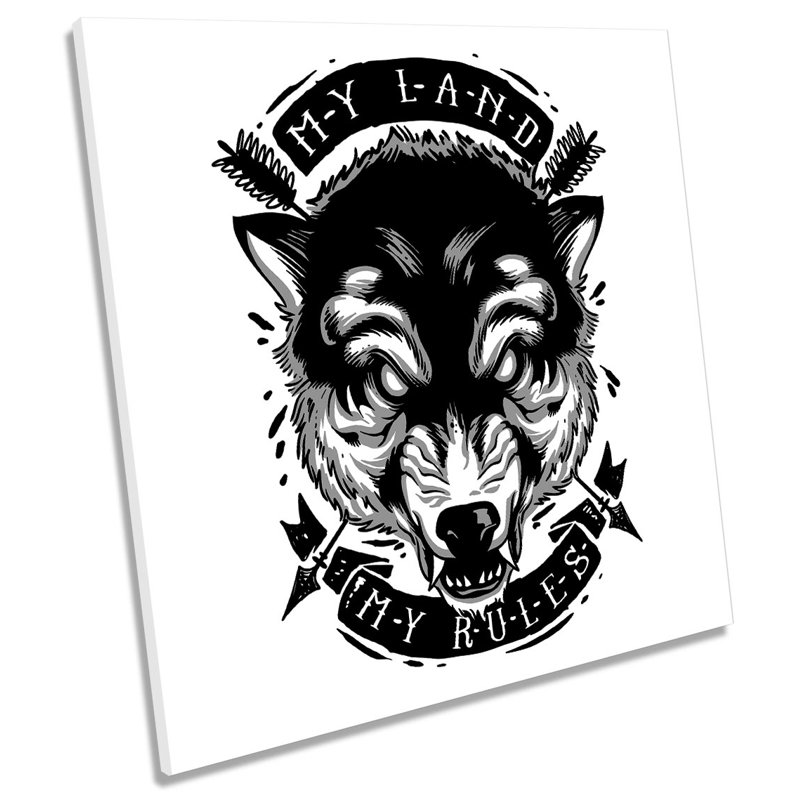 Wold My Land My Rules - Wrapped Canvas Print, 60cm H x 60cm W x 2cm D