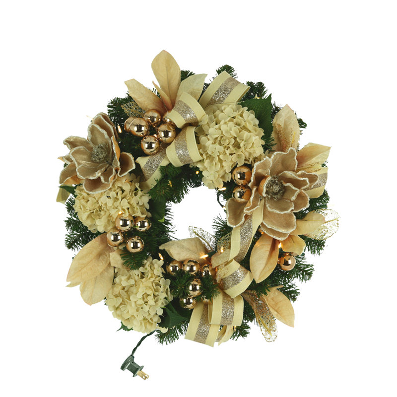 Couronne de verdure éclairée Jhumki 28 po