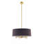 Lustre - configuration à 5 lumières avec abat-jour tambour-6589167