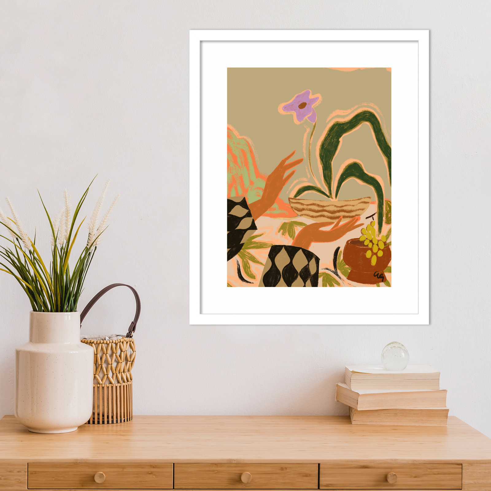 The Power Of One Print by Arty Guava, White , 21" H x 17" W