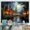 «Danemark Amsterdam Canal at Night I», reproduction sur toile