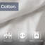 Housse de couette pour très grand / très grand lit, coton avec capitonnage en chenille, conception, style, fermeture à boutons, 4 coins à nouer intérieurs, coton touffeté 3 pièces lavable à la machine, blanc, attrayant, fin, intérieur lavable et 2 taies décoratives