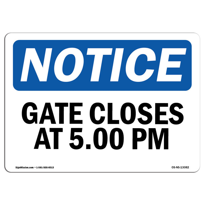 Notice Sign
